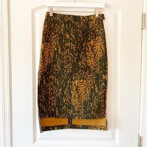 J BRAND Blythe Animal Print High Waist Midi Skirt